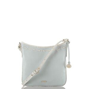 Brahmin Jody Leather Crossbody Mineral Moulay pale blue grey